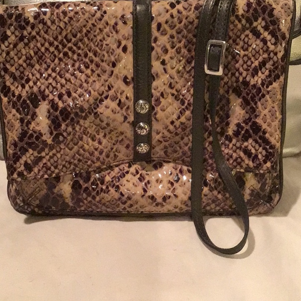 EUC Brighton Snake Print Crossbody Bag